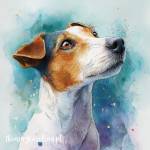 Panel welurowy Jack russel terrier krótkowłosy 2 malowany [6-8]