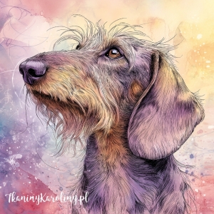 Panel welurowy Jamnik szorstkowłosy 2 malowany [6-8]