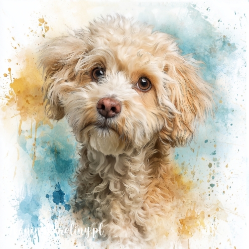 Panel welurowy Jasny maltipoo 1 malowany [6-8]