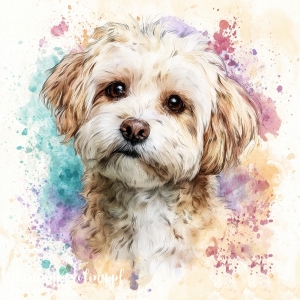 Panel welurowy Jasny maltipoo 2 malowany [6-8]