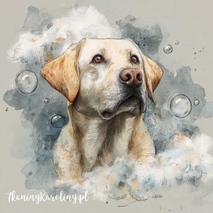 Panel welurowy Labrador biszkoptowy 2 malowany [6-8]