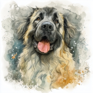 Panel welurowy Leonberger malowany [6-8]