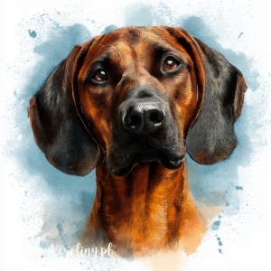 Panel welurowy Posokowiec bawarski 3 malowany [6-8]