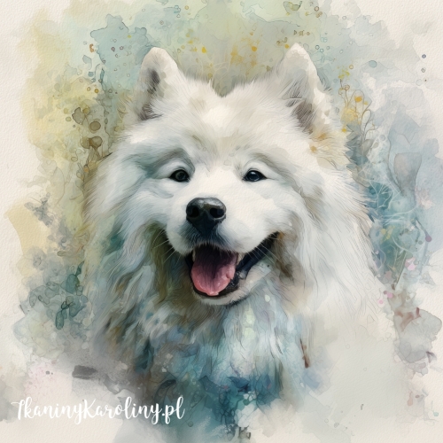 Panel welurowy Samoyed 1 malowany