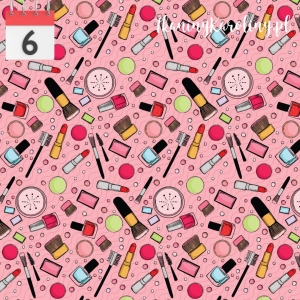 OD RĘKI WELUR TAPICERSKI Kosmetyki na różowym 