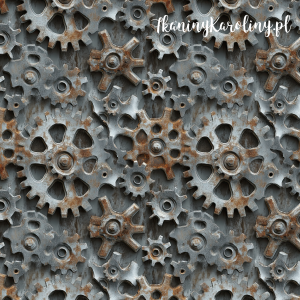 OD RĘKI WELUR TAPICERSKI - Metal i rdza - koła zębate