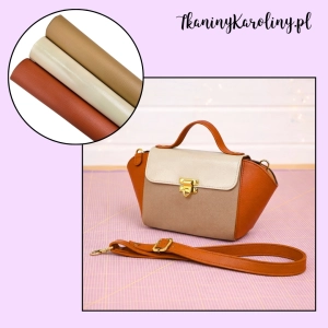 Zestaw mix 53 - ekoskóry kaletnicze miękkie -  3 połówki