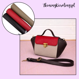 Zestaw mix 63 - ekoskóry kaletnicze miękkie -  3 połówki