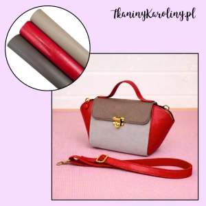 Zestaw mix 47 - ekoskóry kaletnicze miękkie -  3 połówki