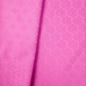 ŻAKARD WODOODPORNY Kwiaty 3D Różowe jasne