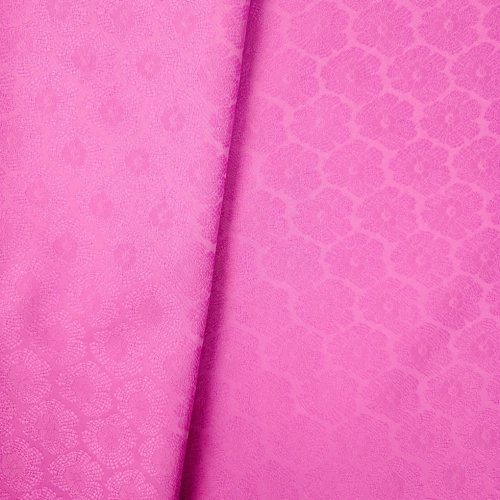 ŻAKARD WODOODPORNY Kwiaty 3D Różowe jasne