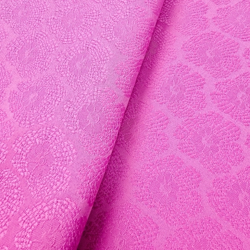 ŻAKARD WODOODPORNY Kwiaty 3D Różowe jasne