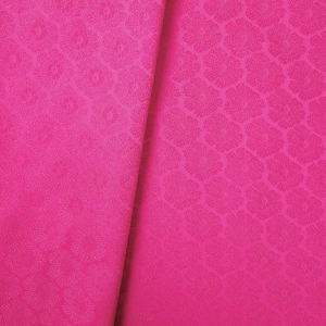 ŻAKARD WODOODPORNY Kwiaty 3D Różowy ciemny