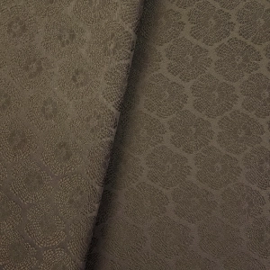 ŻAKARD WODOODPORNY Kwiaty 3D brązowy jasny