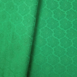 ŻAKARD WODOODPORNY Kwiaty 3D Zielony