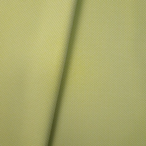 ŻAKARD WODOODPORNY Kropeczki drobne białe na zielonym