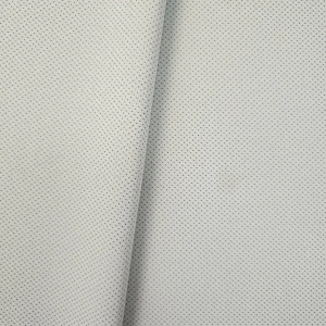 ŻAKARD WODOODPORNY Kropeczki drobne szare na biało-szarym