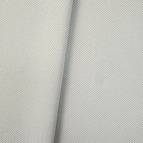 ŻAKARD WODOODPORNY Kropeczki drobne szare na biało-szarym