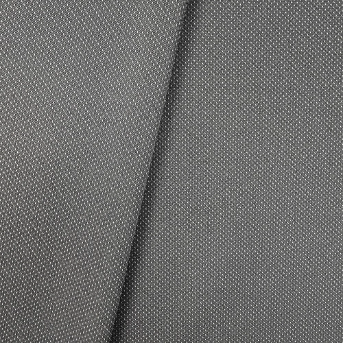 ŻAKARD WODOODPORNY Kropeczki drobne białe na grafitowym