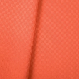 ŻAKARD WODOODPORNY Kwadraciki małe tłoczone pomarańczowy brzoskwiniowy