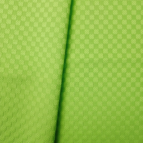 ŻAKARD WODOODPORNY Kwadraciki 3D małe zielone