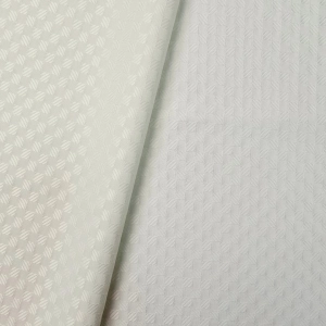 ŻAKARD WODOODPORNY Kwadraciki małe tłoczone biały ecru - na  obrus na komunię