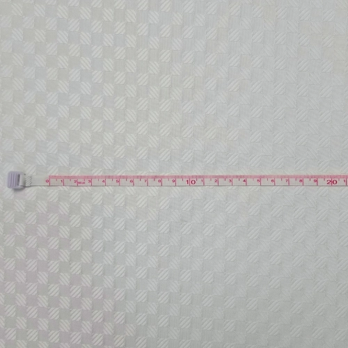 ŻAKARD WODOODPORNY Kwadraciki 3D małe biały ecru