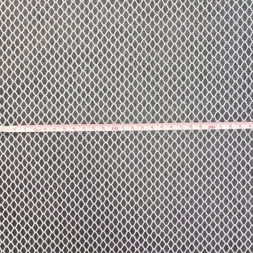 ŻAKARD WODOODPORNY Siateczka drobna zielona miętowa na grafitowym