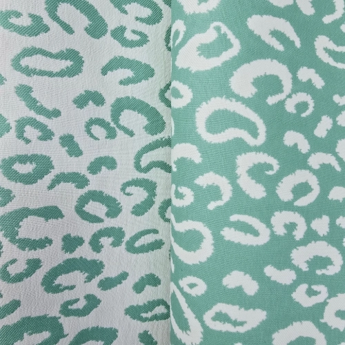 ŻAKARD WODOODPORNY Panterka miętowa jasna