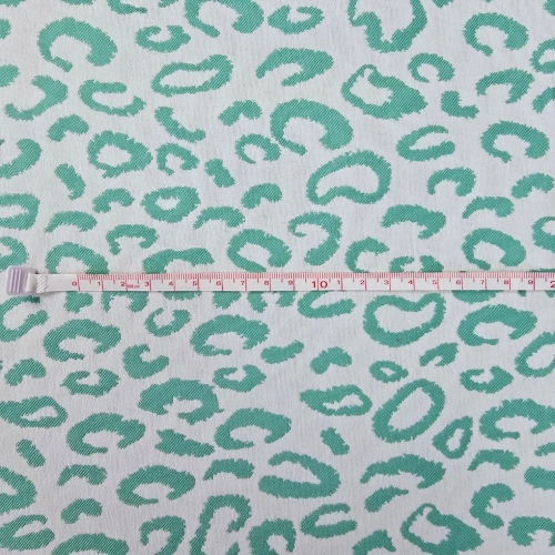 ŻAKARD WODOODPORNY Panterka miętowa jasna