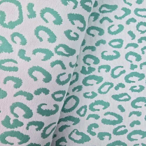 ŻAKARD WODOODPORNY Panterka miętowa jasna