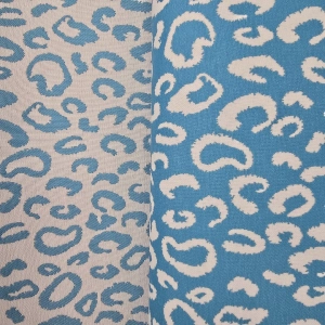 ŻAKARD WODOODPORNY Panterka błękitna