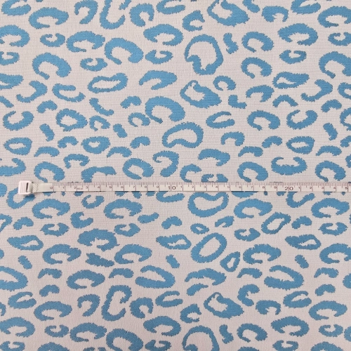 ŻAKARD WODOODPORNY Panterka błękitna