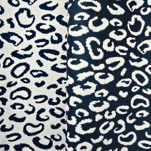 ŻAKARD WODOODPORNY Panterka granatowa ciemna