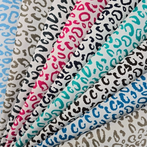 ŻAKARD WODOODPORNY Panterka błękitna