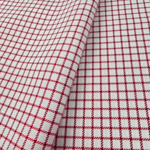 ŻAKARD WODOODPORNY Kratka - obrusowa czerwona