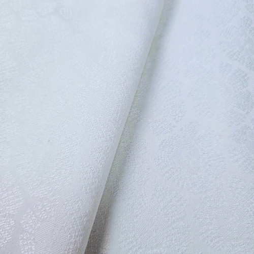 ŻAKARD WODOODPORNY Kwiaty 3D złamana biel