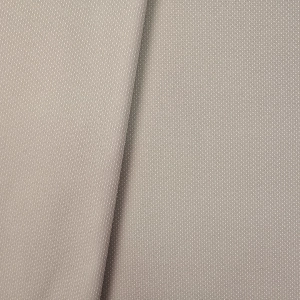 ŻAKARD WODOODPORNY Kropeczki drobne białe na beżowym jasnym