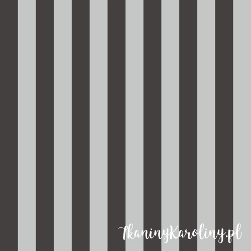 TKANINA WODOODPORNA OXFORD Pasy leżakowe - szare grafitowe 3,5 cm