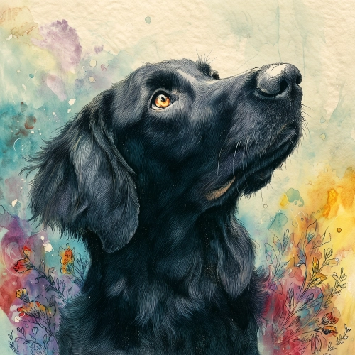 Panel wodoodporny Flat coat retriever 1 malowany