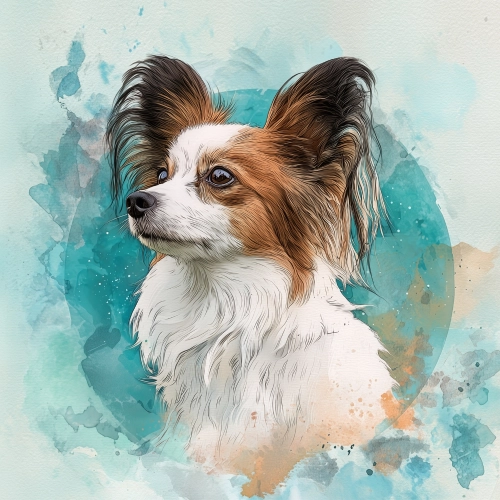 Panel welurowy Papillon brązowy 3 malowany