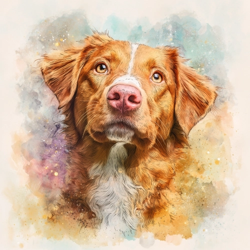 Panel welurowy Toller retriever 2 malowany