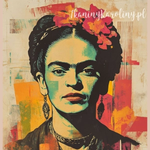 Od ręki Panel wodoodporny - Frida Kahlo - pop-art (rozmiar 50x50)