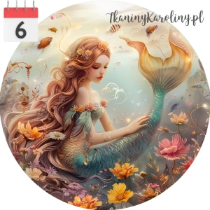 Panel welurowy okrągły Syrenka 2 (Sriednica koła: 50cm)