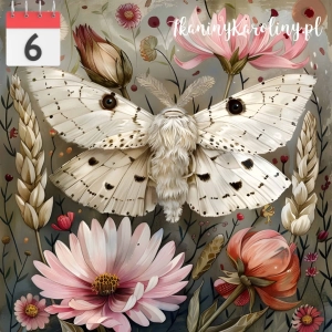 Panel welurowy Motyl nocny 4 (Rozmiar panelu: 50 x 50)