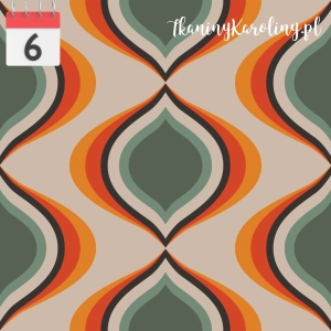 Tkanina OXFORD wodoodporna Wzór retro 24 