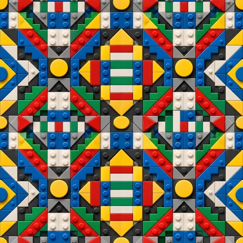 Tkanina OXFORD wodoodporna Klocki lego 3D