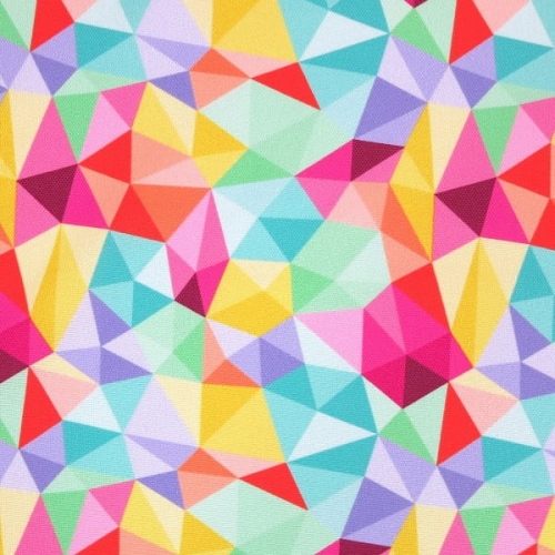 TKANINA WODOODPORNA Trójkąciki kolorowe