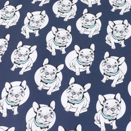 TKANINA WODOODPORNA Buldogi na grafitowym [6]