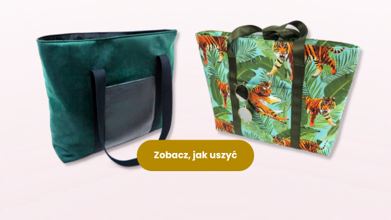 Duża torba z suwakiem w odszyciu - instrukcja szycia